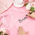 thumbnail image 3 of 2 Pc Clear Acrylic Hanging Sign 8.86x5.79 DIY Blank Names Card Labels for Elegant Wedding Chair Signs with White Satin Ribbon for Wedding Dinner Parties Food Signs Banquet Events, 3 of 7