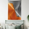 thumbnail image 4 of Orange and Grey Tapestry, 3D Style Machinery Structure Image Detailed Vivid Modern Contrast Colors, Wall Hanging for Bedroom Living Room Dorm Decor, 60W X 80L Inches, Orange Gray, by Ambesonne, 4 of 5