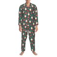 thumbnail image 3 of Fotbe Santa Claus Pijama de Hombre con Estampado de Manga Larga, Conjunto de 2 Piezas, Ropa de Dormir Suave y Cómoda con Bolsillos-X-Large, 3 of 7