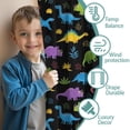 thumbnail image 3 of Blackout Kids Curtains,Black Cartoon Colorful Dinosaurs Plants Pattern Childrens Insulated Curtains Set Of 2,Bedroom Essentials,Toddler Room Decor 52"x63", 3 of 5