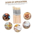 thumbnail image 2 of 5pcs Natural Template Paint Brushes the Brush Painting Wooden Painting Brush Crafts Natural Short Game Crafts Making, 2 of 8