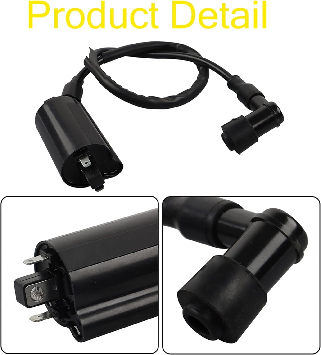 LABLT Ignition CDI Box and Ignition Coil and Starter Solenoid Relay and Spark Plug Replacement for Kawasaki Bayou 300 KLF300 1989-2004
