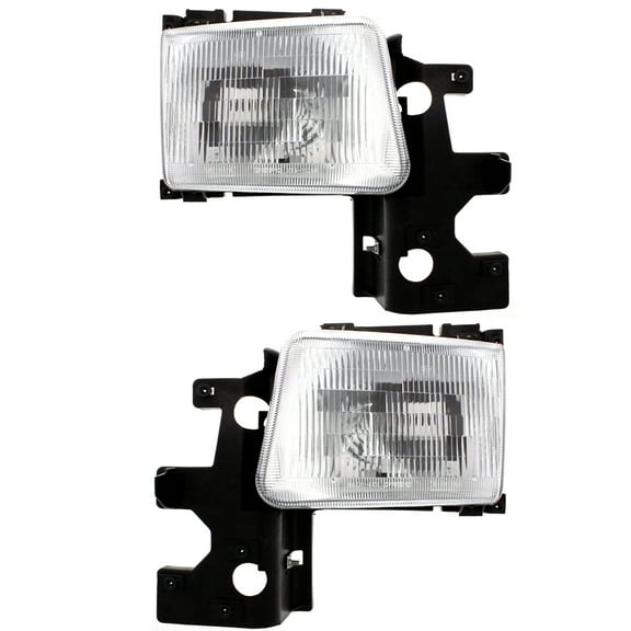 New Pair Of Headlights Compatible With Dodge B250 B350 B2500 B3500 Extended Standard Van 1994 1995 1996 1997 By Part Numbers CH2503115 CH2502115 55055277AB