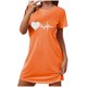 thumbnail image 2 of Camisón corto de mujer, vestido de largo medio con estampado de moda, camisón corto extragrande de mujer, camisón de manga corta con estampado de pecho a la moda, camisón de mujer, 2 of 6