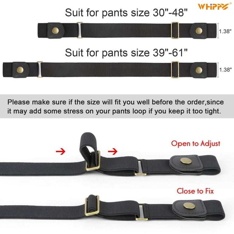 XZQTIVE Women/Men Buckle-Free Elastic Belt for Jeans, Ladies Invisible Belt  Fits Waist 24-48 inches