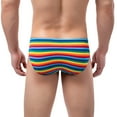 thumbnail image 4 of QIPOPIQ Mens Underwear Color Stripe Briefs Personalized Underwear Clearance, 4 of 6