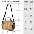 thumbnail image 3 of Wooden Board Hand Painted Insulated Lunch Bag Portable Cooler Bag Mommy Bag Large Capacity 6L, 3 of 9