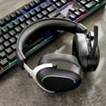 thumbnail image 2 of Open Box onn Wireless Gaming Headset, Bluetooth/2.4GHz, Black, 2 of 6