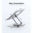 thumbnail image 7 of RAOYI Foldable Portable Tablet Stand with 360° Rotating Base Adjustable Liftable Aluminum Alloy iPad Stand Compatible with iPad Pro/Air/Mini and More,Silver, 7 of 7