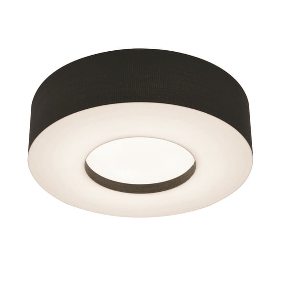 AFX Montclair 12-inch Black LED Flush Mount, Black Shade