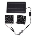 thumbnail image 2 of Solar Power Dual Fan, Solar Powered Fan Kit Built In On Off Design Efficient Exhausts Air Efficiently Energy Saving 20W  For Home, 2 of 8