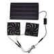 thumbnail image 1 of Ventilador doble con energía Solar de 20W, Kit de ventilador de Panel Solar de ahorro de energía eficiente de 12V con interruptor para invernadero RV, hogar de mascotas, 1 of 8