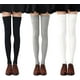 thumbnail image 1 of Paquete de 3 calcetines altos hasta el muslo para mujer, calcetines largos por encima de la rodilla de algodón a rayas para mujer TUNC Sencillez, 1 of 5
