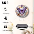 thumbnail image 2 of Glass Refrigerator Magnet 6Pcs Magnetic Fridge Sticker,Decor for Kitchen,Whiteboard,Cabinet,Mandala With Purple Butterfly, 2 of 5