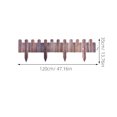 thumbnail image 5 of WASHWEPE Flexible Garden Border Edging 51Pcs Wood Fences In Coffee Suitable For Home Natural Atmosphere And Park Use, 5 of 8