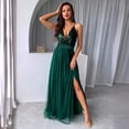 thumbnail image 4 of Women's Summer Solid Color Sexy Strap Open Dress with Large Openings, 4 of 6