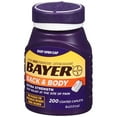 Bayer Aspirin Back & Body, Dual Action, 500mg Coated Tablets, Fast