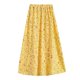 thumbnail image 1 of Gibobby faldas cargo alta nueva con media cintura floral Falda hasta la cadera para mujer(Amarillo, L), 1 of 5