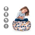 thumbnail image 2 of Abstract Storage Toy Bag Chair, Geometric Inspired Simple Contemporary Pattern with Circular Shapes, Stuffed Animal Organizer Washable Bag, Large Size, Pale Blush Multicolor, by Ambesonne, 2 of 3