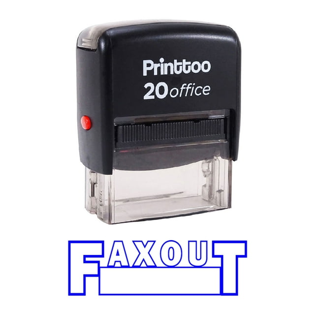 Printtoo FAX OUT Self Inking Rubber Stamp Office Stationary Stamp-Blue