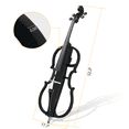 thumbnail image 4 of Tcbosik 4/4 Electric Cello with Earphone and Connecting Line, Electric Cello Kit with Case, Bow and Rosin, Musical Instrument for Beginners, Black, 4 of 10
