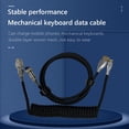 thumbnail image 4 of Cable Spring Teclado mecánico Type-C USB Aviation Wire Black 2pcs, 4 of 9