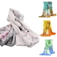 thumbnail image 3 of Holzlrgus Women's Floral Printed Chiffon Stole Scarf - Soft and Lightweight Sun Protection, 3 of 7
