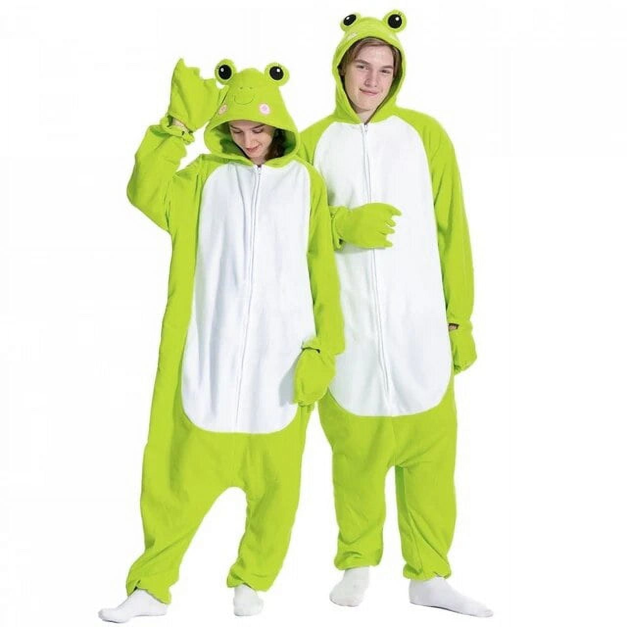 Zipper Nouvelle Mignonne Grenouille Verte Dessin Anime Pyjama Femelle Animal Film Adulte Noel Cadeau Cosplay Male Wearie Kigurumi