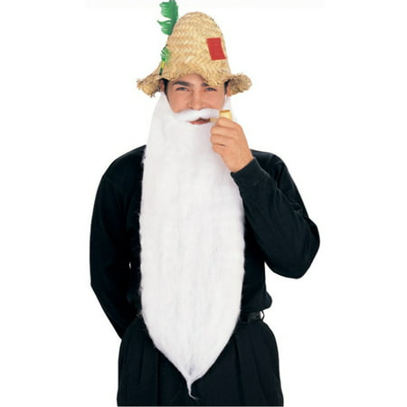 White 25 Long Beard & Moustache Set Extra Rubies Costume Accessory Adult
