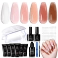 thumbnail image 1 of Kit de gel para uñas Beetles Poly 6 colores Jelly Nude con lámpara, 1 of 9