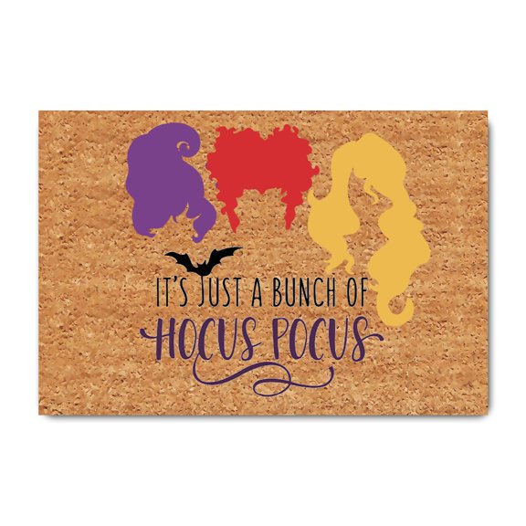 Funny Welcome Doormat for Entrance Way Monogra Mat 23.7"(L) x 15.9"(W) It's Just A Bunch of Hocus Pocus Halloween Doormat for Entrance Way Novelty Indoor Decor Mats No Slip Kitchen Rugs and Mats