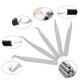 thumbnail image 5 of Juego de pinzas para extensión de pestañas, herramienta aplicadora de pestañas, pinzas puntiagudas curvas y rectas, suministros de extensión de pestañas de acero inoxidable, 5 of 5