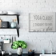 thumbnail image 2 of Stupell Industries Yoga Class or Pour A Glass Phrase Alcoholic Drink Humor Canvas Wall Art Design by Daphne Polselli, 24" x 30", 2 of 4