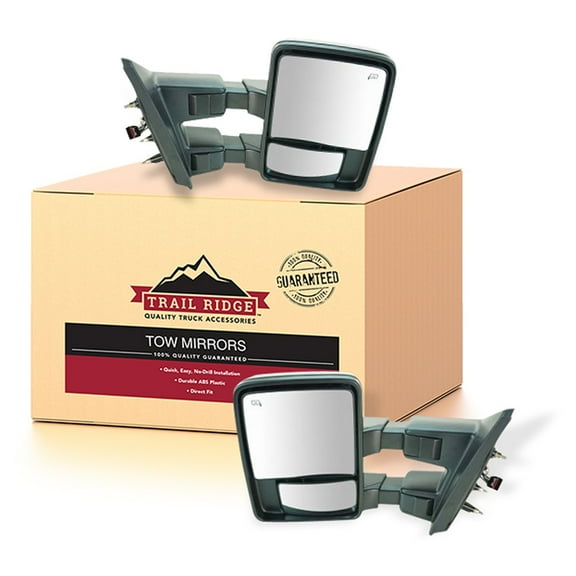 Trail Ridge Tow Mirror Power Folding Heated Memory Smoked Signal Pair for F150 TR00173 Fits select: 2007-2014 FORD F150