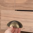 thumbnail image 3 of 12 manijas de copa de concha (bronce), manijas de cajón vintage, manijas y perillas de puertas de armario de cocina semicírculo retro, manijas de puertas de tocador de muebles, 3 of 5