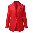 thumbnail image 5 of Baberdicy Women Coat Womens Casual Solid Long Sleeve Lapel Button Pocket Loose Jacket Office Coat Womens Blazer Red, 5 of 5
