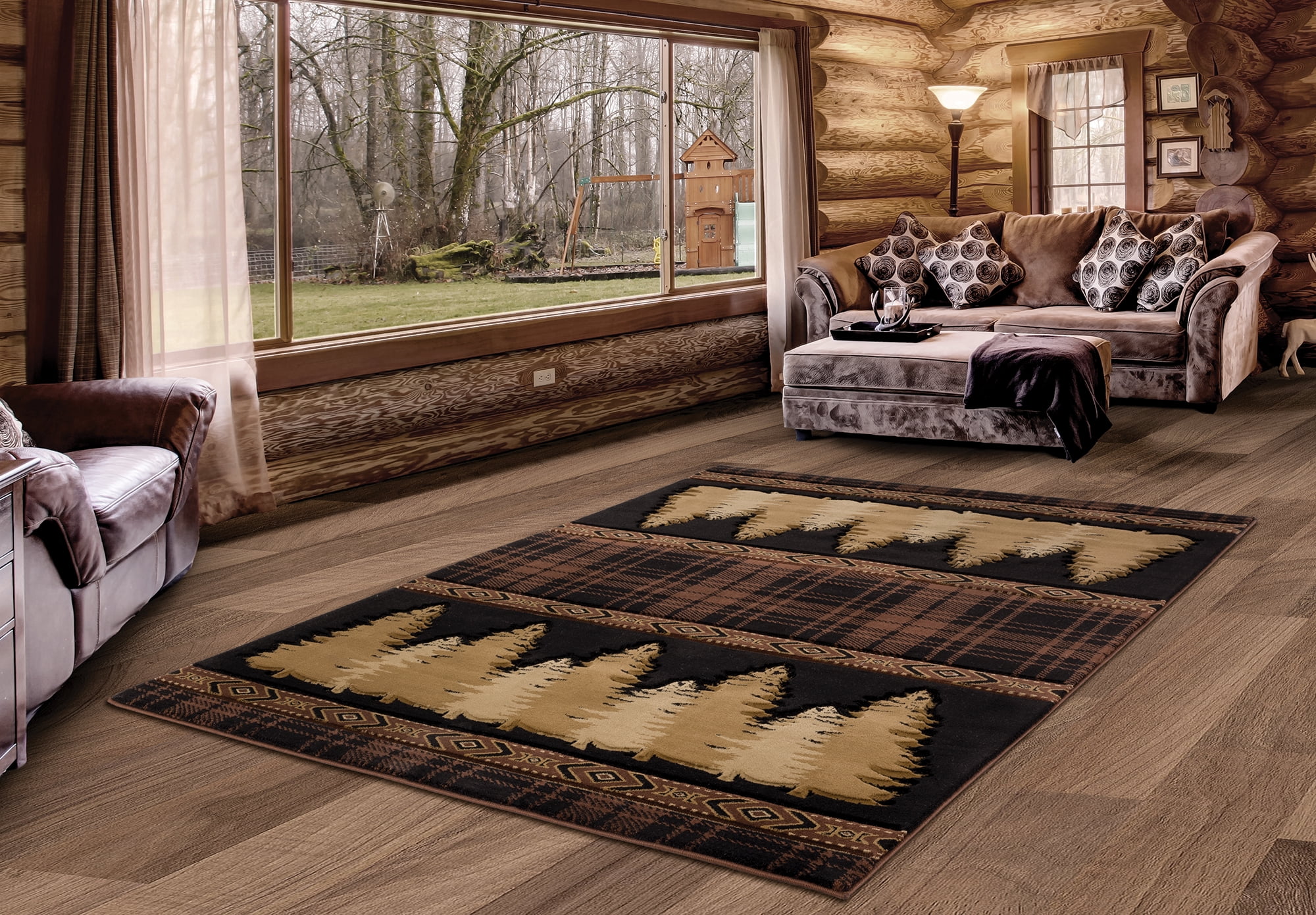 United Weavers of America Lodge Plaid Loomed Area Rug, 1.83' x 2.67'