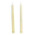 thumbnail image 1 of LED Candle Light, LED Taper Candles 2pcs  For Wedding For Birthday Party Full Spray Gold, 1 of 8