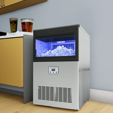 Dextrus Commercial Ice Maker 200lbs/24h with 48lbs Storage Bin,  Tap Water Freestanding Ice Machine,with Stainless Steel Ice Scoop Ice Bucket