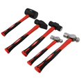 thumbnail image 2 of BISupply 5 Piece Hammer Set Mechanic Tool Kit - Nail Hammers Shop Automotive Set, Ball Peen Hammer, Sledge Mallet Tools, 2 of 5