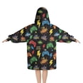 thumbnail image 2 of Colorful Controllers Games Words Black Pattern Blanket Hoodies for Kids 6-13YR Oversize Wearable Blanket Hoodies for Boys Girls Teens, 2 of 7
