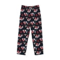 thumbnail image 4 of Goofa Rose Flowers Printed Soft Pajama Pants for Men, Wide Leg Comfy Casual Lounge Yoga Pants-Small, 4 of 9