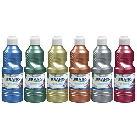 UPC: 0072067107978 | Prang Ready-to-Use Washable Tempera Paint Set Assorted Metallic Colors Pint Set of 6