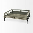 thumbnail image 5 of Mercana Arelius 42" Square Glass Top Display Coffee Table in Gray And Black, 5 of 7