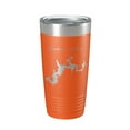 thumbnail image 1 of Monroe Lake Map Tumbler Travel Mug Insulated Laser Engraved Coffee Cup Indiana 20 oz Orange, 1 of 1