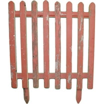 Country Reclaimed Barnwood Plain Picket Fence, Approximately 24" x 24" with Additional 6" Stakes for Sticking in The Ground.