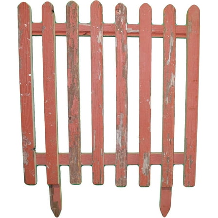 Country Reclaimed Barnwood Plain Picket Fence, Approximately 24" x 24" with Additional 6" Stakes for Sticking in The Ground.