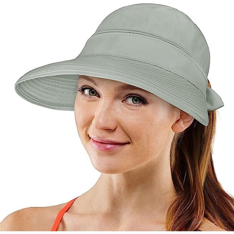 Women Sun Hat UPF 50+, Zip Off Sun Hat Visor, Ponytail Sun  display picture 1