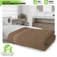 thumbnail image 6 of Magshion Premium Cotton Oversized Bath Sheet, 35x70 inches Extra Large Bath Towel for Bathroom, Super Soft and High Absorbent Luxury Towel, Chocolate Brown, 6 of 11