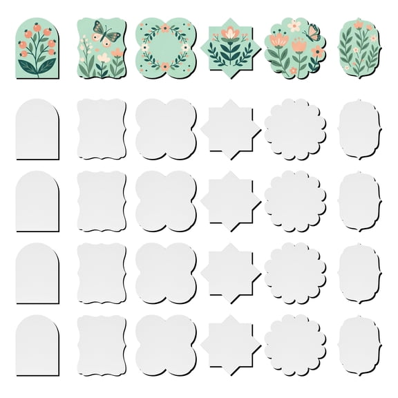 AUREUO Magnetic Mini Canvas Boards for Painting - 2.5 Inch 24 Pack - Craft Art Gift, Tiny Painting Canvas Panel for Acrylic Paint & Markers